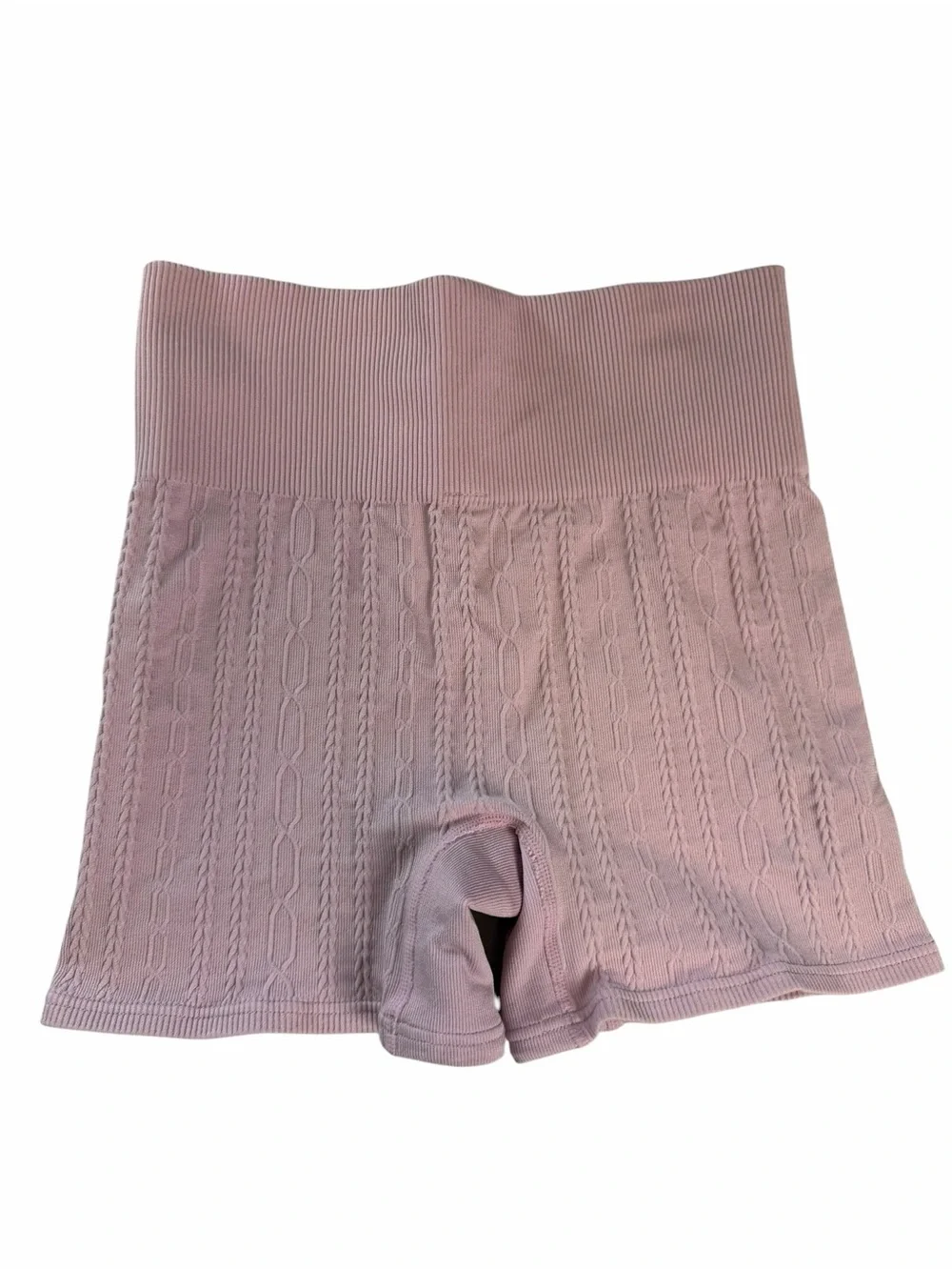 ALO YOGA Seamless Cable Knit high waisted Hot Short Sugarplum Pink Size XS